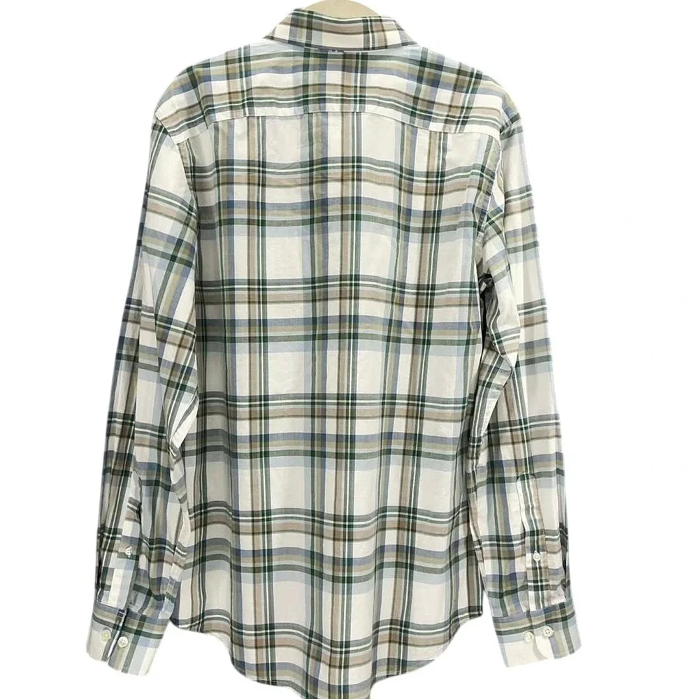 Vintage Earth Tone Plaid Button Down Mens Small Shirt‎ Cabincore Preppy Dadcore